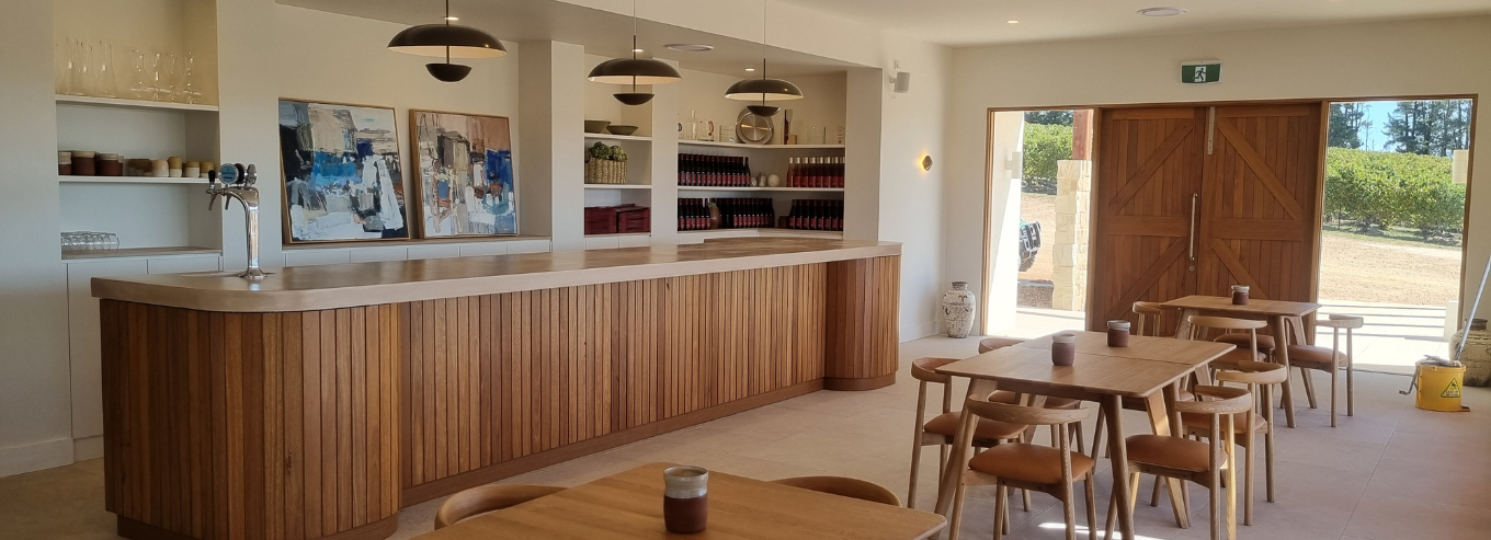 Insdie Canobolas Wines cellar door